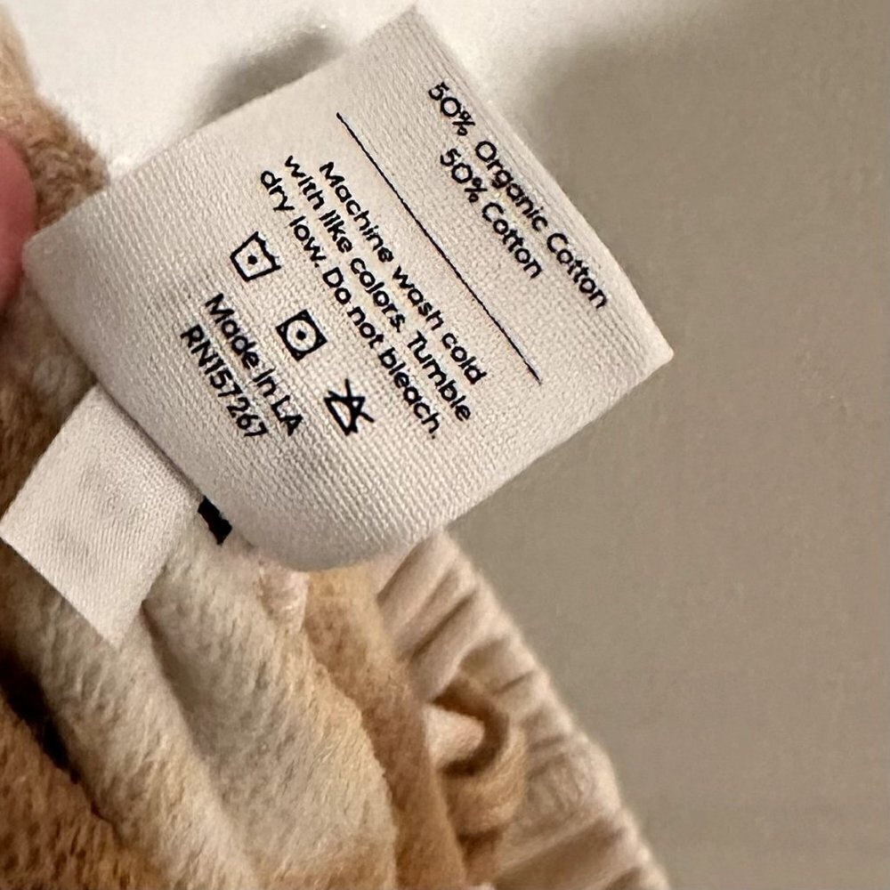 NWT MATE the Label Organic Brown/Cream Tie Dye Fleece Relaxed Pocket Sweatpants - Picture 4 of 6